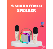 Bluetooth 5.0 Destekli Kablosuz Karaoke Hoparlör