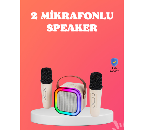 Bluetooth 5.0 Destekli Kablosuz Karaoke Hoparlör