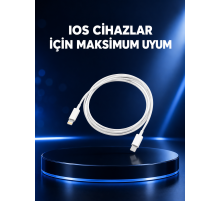 30W Type-C Lightning Hızlı Şarj Kablosu 1.2m iPhone Uyumlu