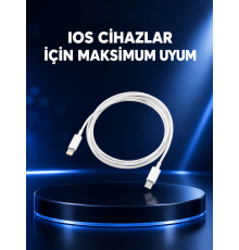 30W Type-C Lightning Hızlı Şarj Kablosu 1.2m iPhone Uyumlu
