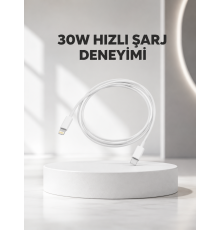 Yüksek Saflıkta Bakır Çekirdekli 30W Hızlı Şarj Kablosu