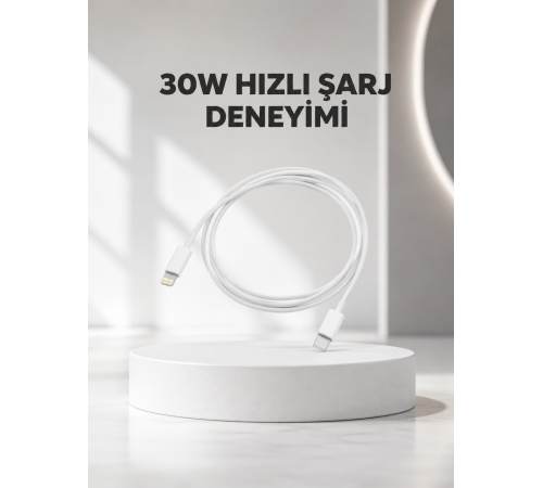 Yüksek Saflıkta Bakır Çekirdekli 30W Hızlı Şarj Kablosu