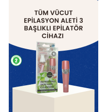 3 Başlıklı Kadın Yüz ve Vücut Tüy Temizleme Makinesi