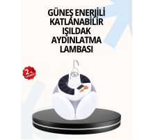 Katlanabilir 5 Kanatlı Solar LED Bahçe ve Kamp Lambası