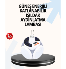 Katlanabilir 5 Kanatlı Solar LED Bahçe ve Kamp Lambası