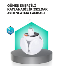 Pratik Katlanabilir Solar LED Aydınlatma Lambası