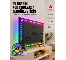 Enerji Tasarruflu RGB Şerit LED 5 Metre