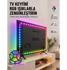 Enerji Tasarruflu RGB Şerit LED 5 Metre