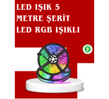 5 Metre Kumandalı RGB Şerit LED Aydınlatma