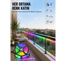 5 Metre Kumandalı RGB Şerit LED Aydınlatma