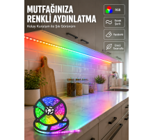 Kumandalı 5 Metre Şerit LED Dekoratif Aydınlatma