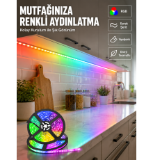 Kumandalı 5 Metre Şerit LED Dekoratif Aydınlatma