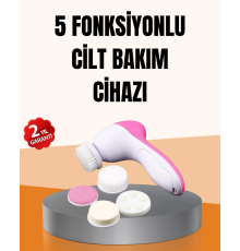 Derin Temizleme ve Masaj İçin 5 Başlıklı Yüz Cilt Bakım Aleti