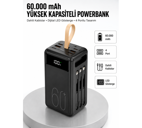 Güvenlik Korumalı Hızlı Şarj Özellikli Powerbank Yeni Nesil