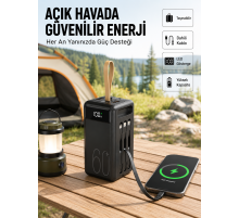 LED Ekranlı Çok Fonksiyonlu Taşınabilir Şarj Ünitesi Powerbank Yeni Nesil