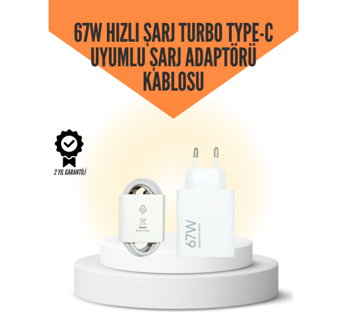 67W Hızlı Şarj Cihazı Yüksek Isı Dayanımlı Type-C Set
