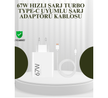 67W Güçlü Şarj Adaptörü ve Turbo Kablo Uzun Ömürlü Dayanıklı Tasarım