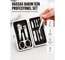 Tırnak ve Kaş Bakımına Özel Paslanmaz Çelik Set