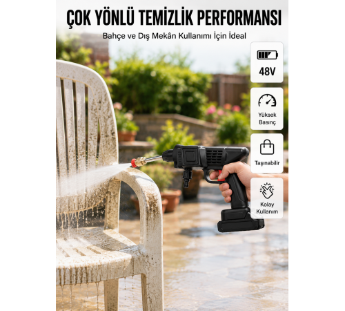 2025 Model 48V Şarjlı Basınçlı Yıkama Tabancası Orijinal Seri