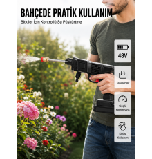 48V Şarjlı Basınçlı Yıkama Cihazı Köpük Hazneli 2025 Orijinal Model