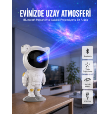 Yıldız ve Ay Efektli Uzaktan Kumandalı Projeksiyon Lamba