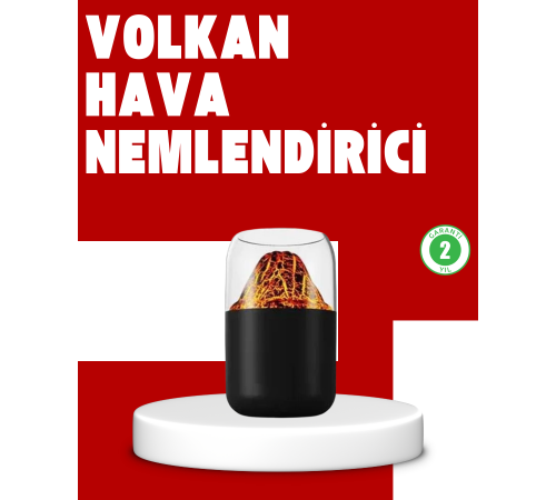 Volkanik Tasarımlı LED Işıklı Ultrasonik Nemlendirici