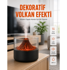 Volkanik Tasarımlı LED Işıklı Ultrasonik Nemlendirici