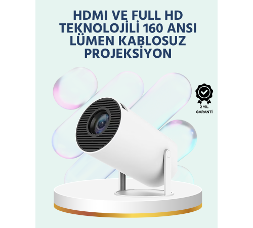 160 ANSI Lümen Parlaklığa Sahip Geniş Ekran Projeksiyon