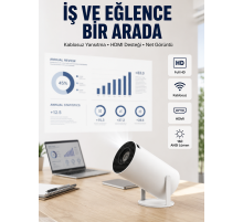 HDMI ve USB Girişli Uzun Ömürlü Ampullü Projeksiyon