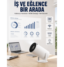 HDMI ve USB Girişli Uzun Ömürlü Ampullü Projeksiyon