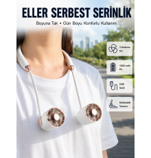 Katlanabilir Asılabilir Fan USB Şarjlı Hafif ve Sessiz Tasarım