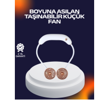 USB Şarjlı Katlanabilir Mini Boyun Fanı 1–3 Saat Kullanım