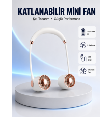 5 Kanatlı Sessiz Mini Fan 3 Vitesli Katlanabilir Asılabilir