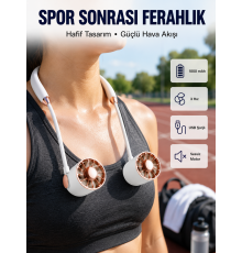 Yazlık Taşınabilir Sessiz Boyun Fanı 3 Kademe Hız Ayarlı