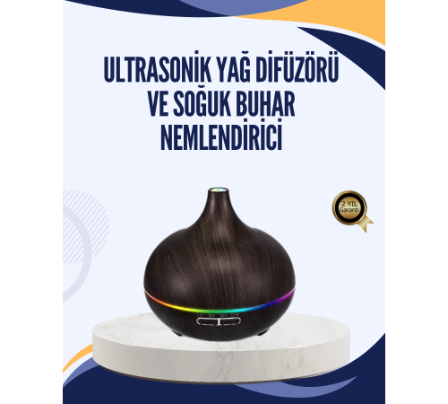 LED Işıklı Sessiz Çalışan Soğuk Buhar Nemlendirici