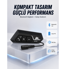 BT22 Motosiklet Kask İçi Bluetooth Kulaklık İnterkom Destekli Yeni Nesil