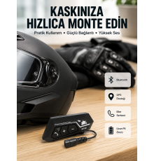 BT22 Kask Bluetooth Kulaklık Su Geçirmez Motosiklet İletişim Sistemi Yeni Nesil