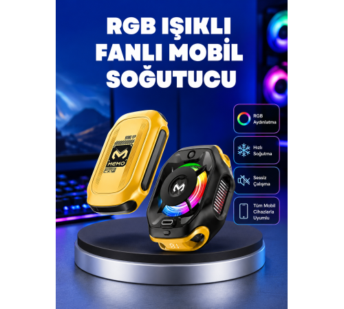 Type-C Girişli AI Modlu Yüksek Performanslı Telefon Soğutucu Yeni Nesil