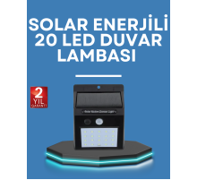 Hareket Algılamalı Solar LED Güvenlik Lambası