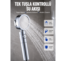Masaj ve Yağmur Modlu Su Tasarruflu Duş Başlığı