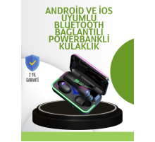 Oyun Modlu E10 Bluetooth Kulaklık Powerbank ve LED Ekranlı