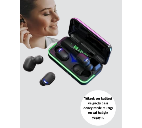 Powerbank Özellikli Bluetooth 5.1 Kulaklık Oyun ve Müzik İçin