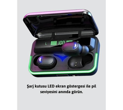 Powerbank Özellikli Bluetooth 5.1 Kulaklık Oyun ve Müzik İçin