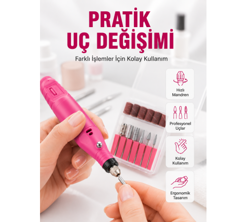 12v Çok Fonksiyonlu Tırnak Bakım Cihazı Yeni Nesil