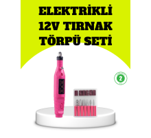 Elektrikli Manikür Pedikür Törpü Seti 6 Başlıklı