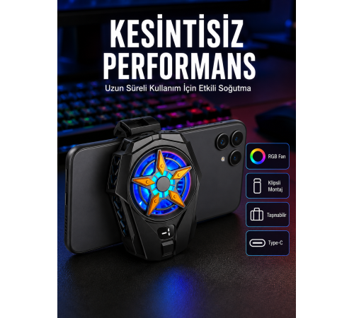 2 Kademeli Hız Ayarlı Taşınabilir Telefon Soğutucu Yeni Nesil