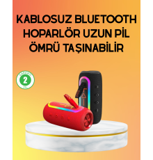 Yüksek Ses Kaliteli Kablosuz Hoparlör LED Işıklı