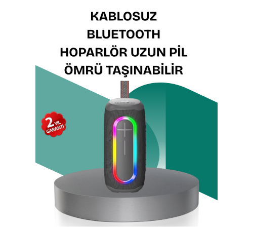 Renkli LED Işıklı Kablosuz Hoparlör IP67 Sertifikalı
