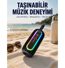 Taşınabilir Bluetooth Hoparlör Kırmızı IP67 Su Geçirmez Yeni Nesil