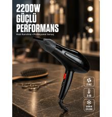 Soğuk Üfleme Özellikli 2200W Profesyonel Fön Makinesi